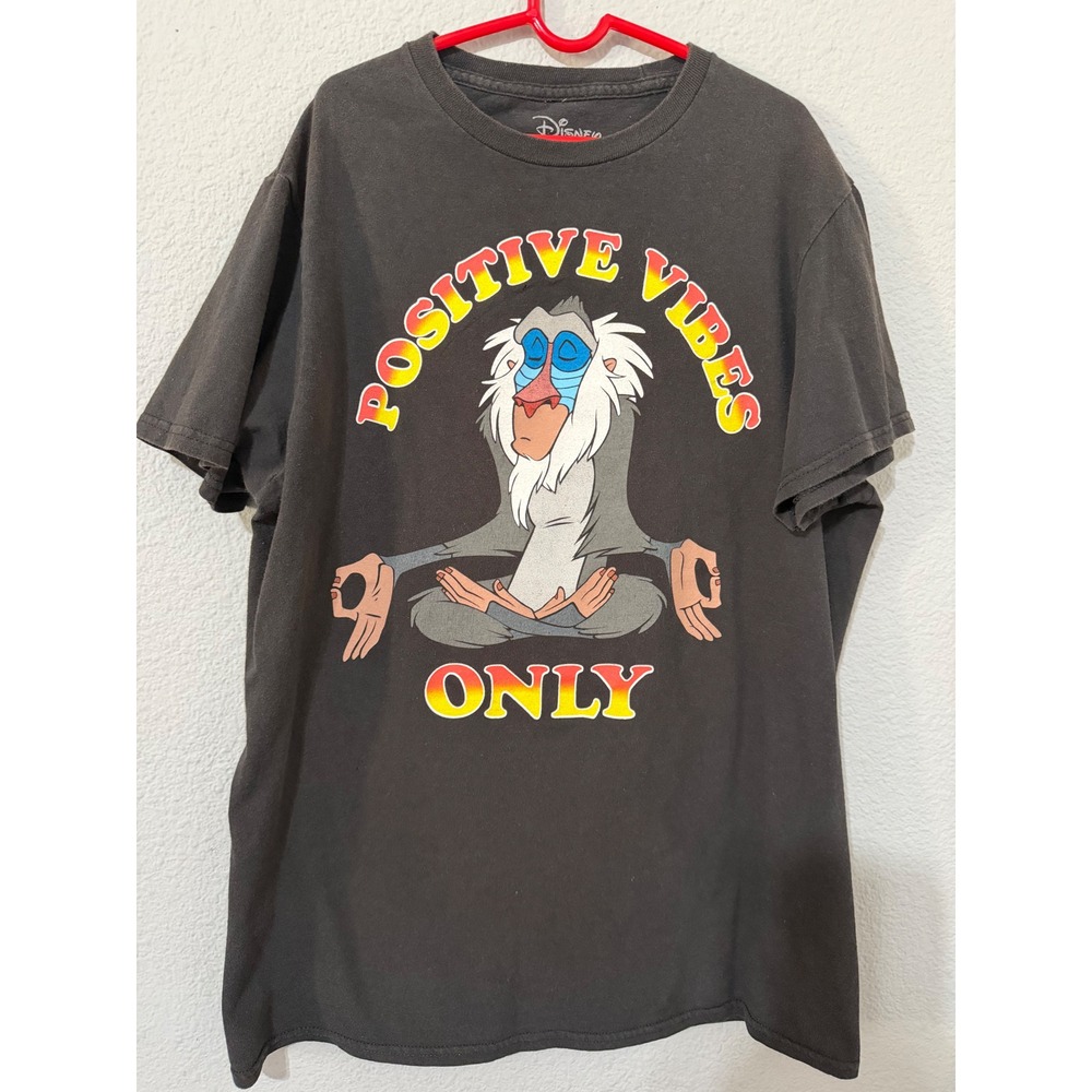 Disney Lion King Rafiki Kids Tee S Positive Vibes Only Graphic Black Nostalgia